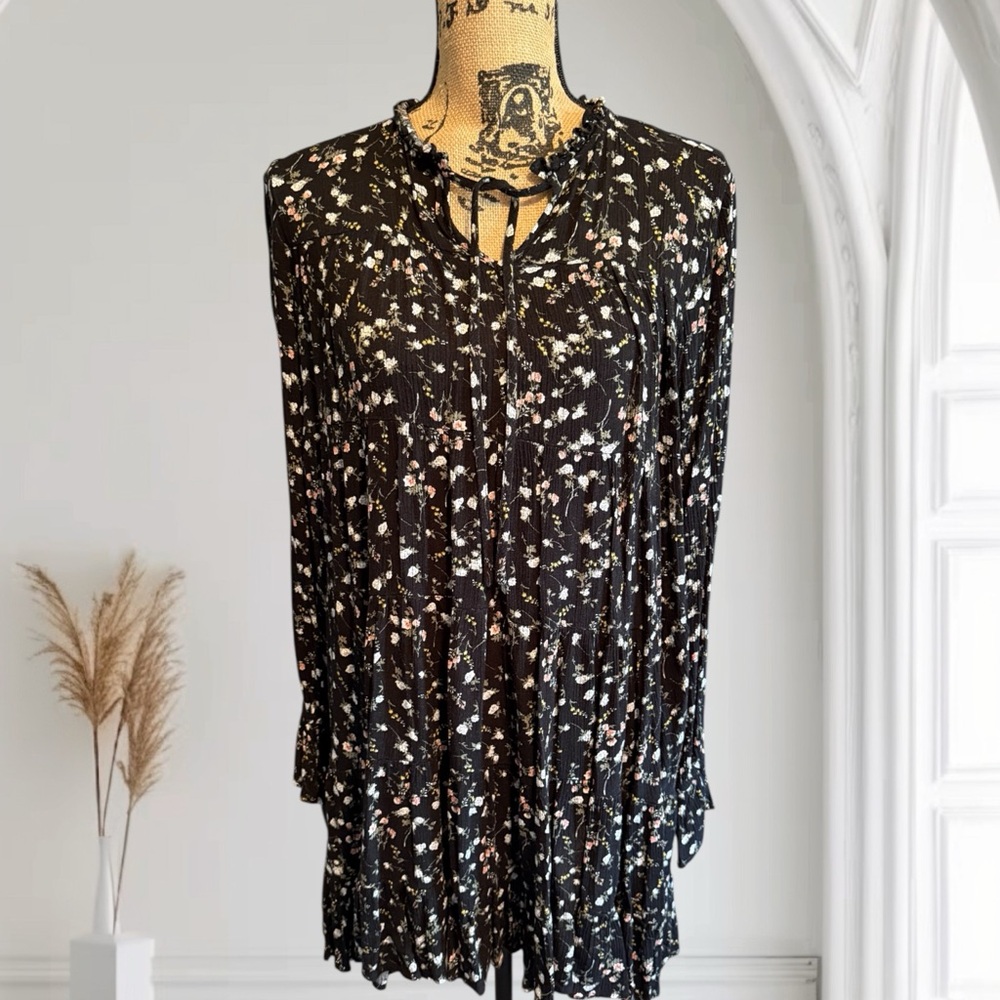 Floral Ruffle Tiered Babydoll Dress